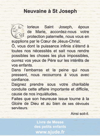 Neuvaine à Saint Joseph