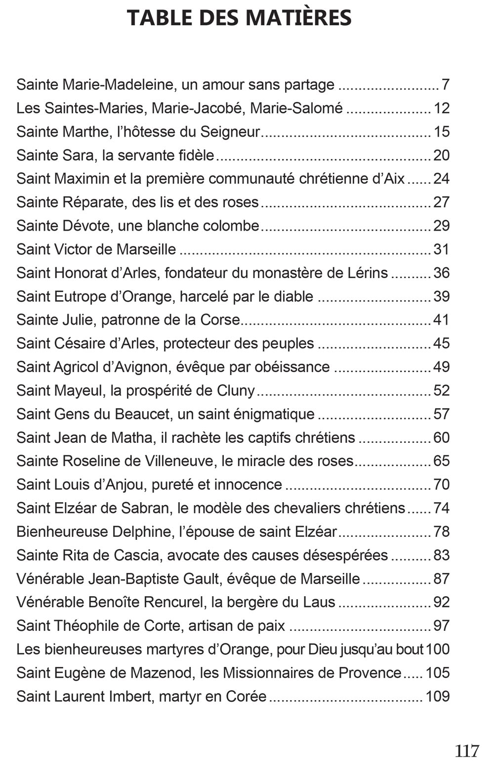  Saints de Provence et de Corse